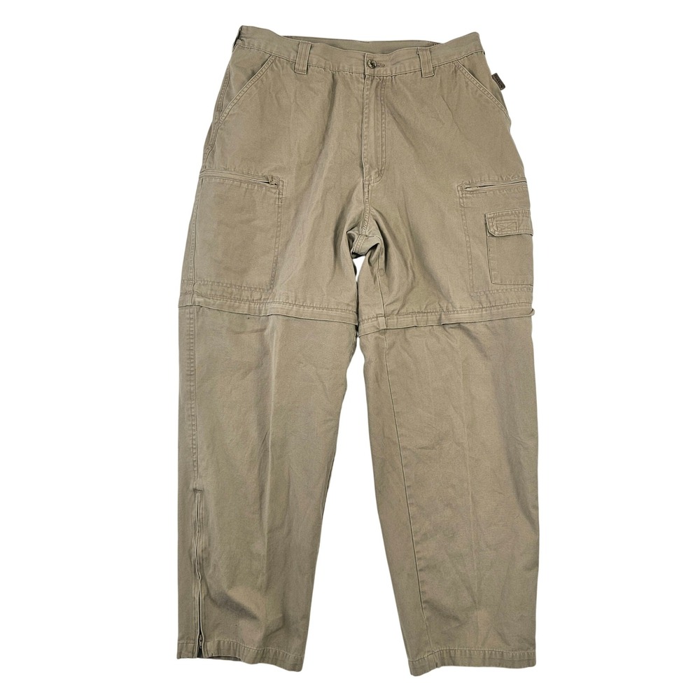 Guide‎ Series Mens 38x32 Convertible Cargo Pants Khaki Tan Zip Off Hiking Shorts